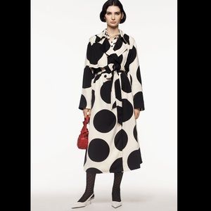 Zara Polka Dot Trench Coat Limited Edition M-L